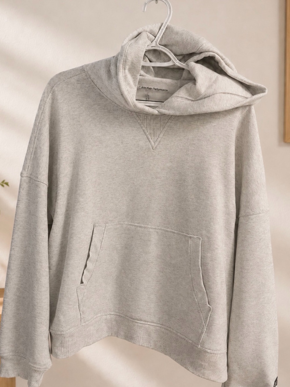 Calvin Klein Performance Free Shipping Women Heather Gray Hoodie Sweatshirt